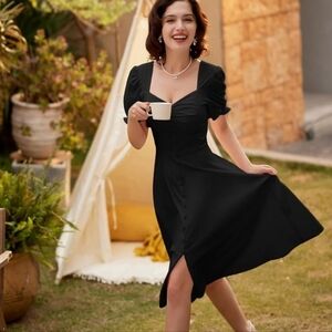 Belle Poque Women's Plus Sizr Black Midi Dress NWT Sz 2xl